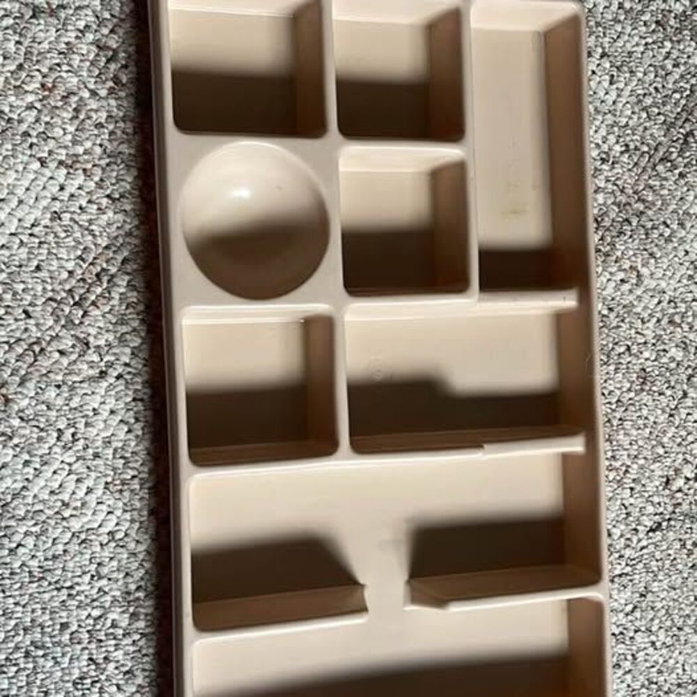Vintage Plastic Desk Drawer Organizer Tray